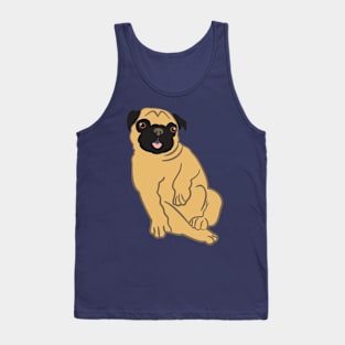 Adorable Fawn Pug Tank Top